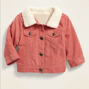 Old navy Sherpa lined corduroy trucker jacket